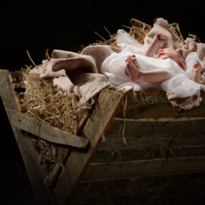 Baby,Jesus,On,A,Manger,On,Christmas,Day